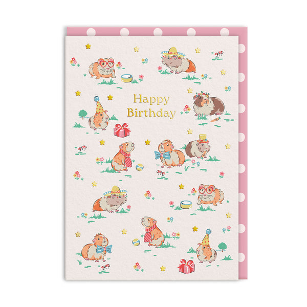 Guinea Pig Party Birthday Card - Freshie & Zero Studio Shop
