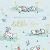 Lamb and Bunny Welcome Baby Card - Freshie & Zero Studio Shop