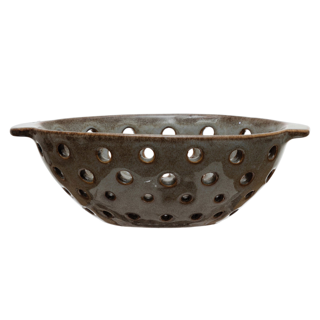 Ash Brown Stoneware Oval Berry Bowl - Freshie & Zero Studio Shop