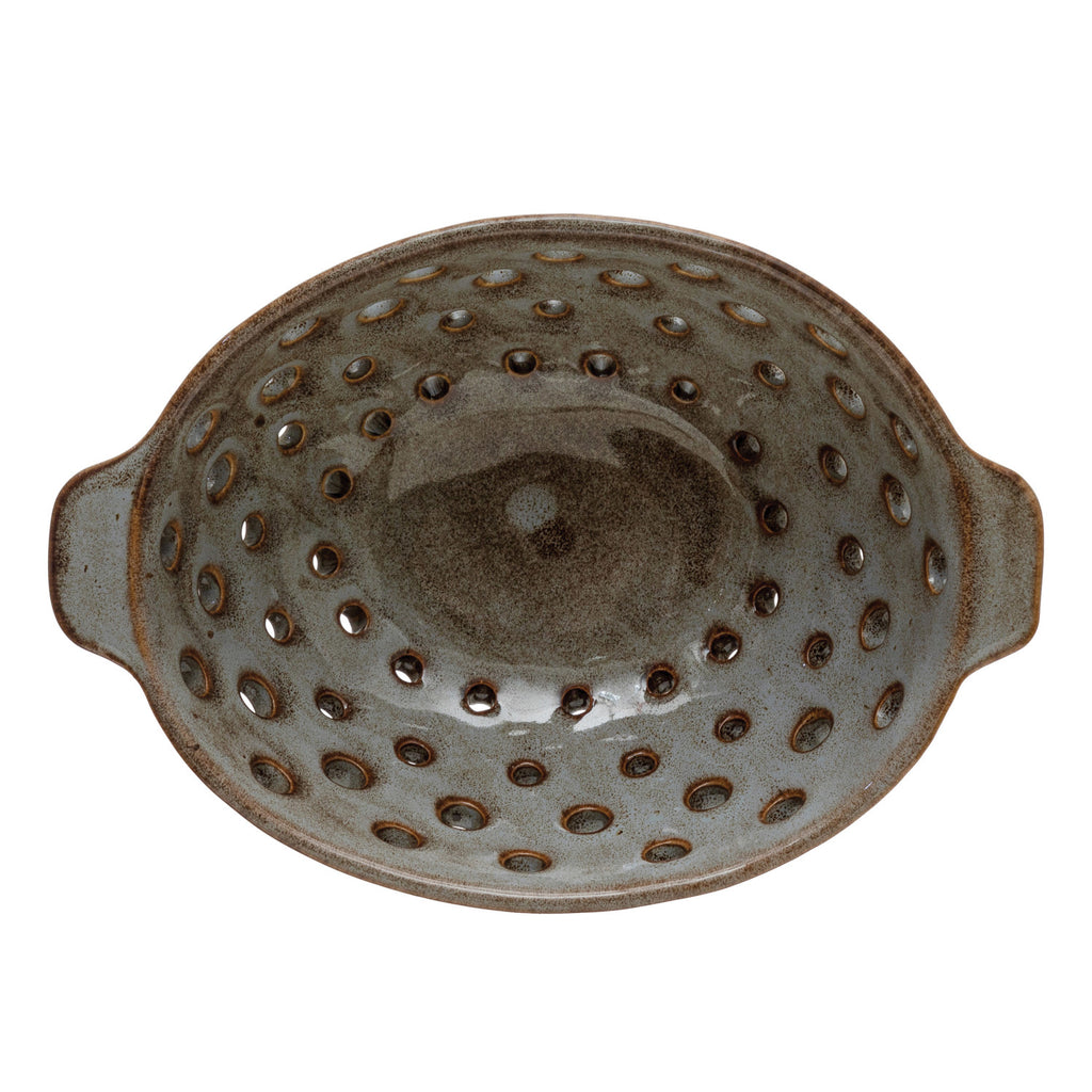 Ash Brown Stoneware Oval Berry Bowl - Freshie & Zero Studio Shop