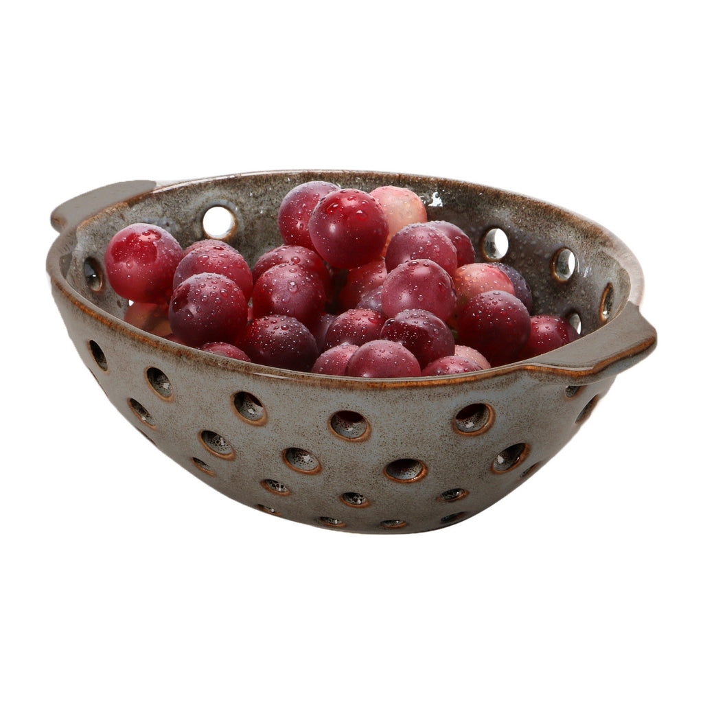 Ash Brown Stoneware Oval Berry Bowl - Freshie & Zero Studio Shop