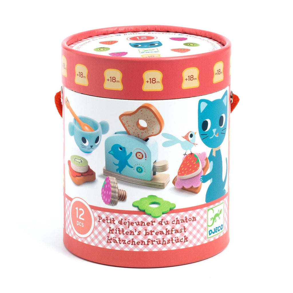 Kitten's Breakfast Wooden Playset - Freshie & Zero Studio Shop