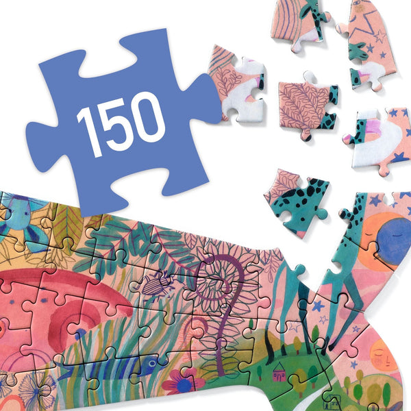 Whale Shaped Art Puzzle | 150 pc - Freshie & Zero Studio Shop