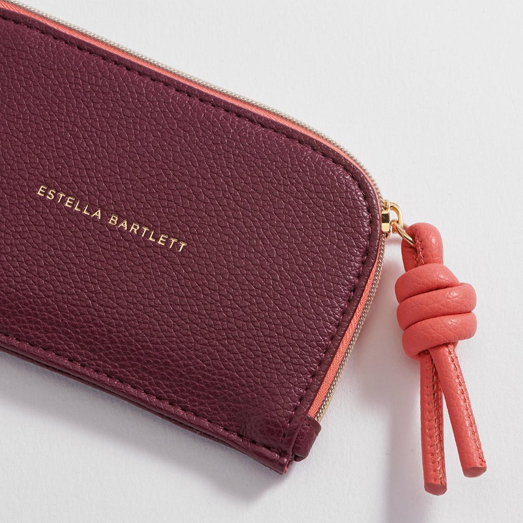 Burgundy Knot Card Wallet by Estella Bartlett - Freshie & Zero Studio Shop