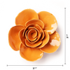 English Garden Collection Ceramic Flower: 3.5" Orange Ranunculus - Freshie & Zero Studio Shop
