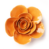 English Garden Collection Ceramic Flower: 3.5" Orange Ranunculus - Freshie & Zero Studio Shop