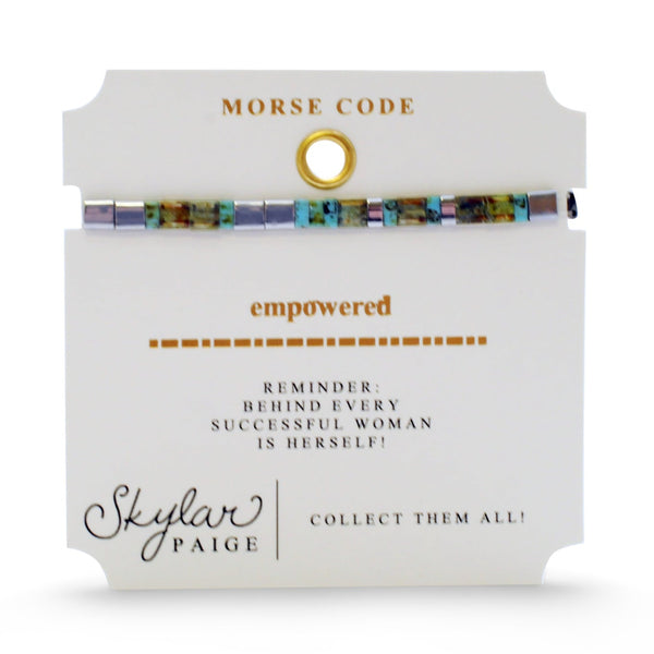 Empowered: Morse Code Tila Bracelet - Freshie & Zero Studio Shop
