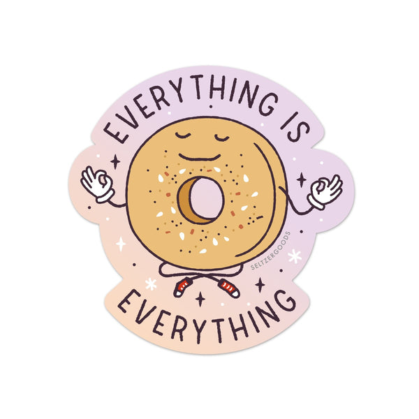 Everything is Everything Bagel Sticker - Freshie & Zero Studio Shop
