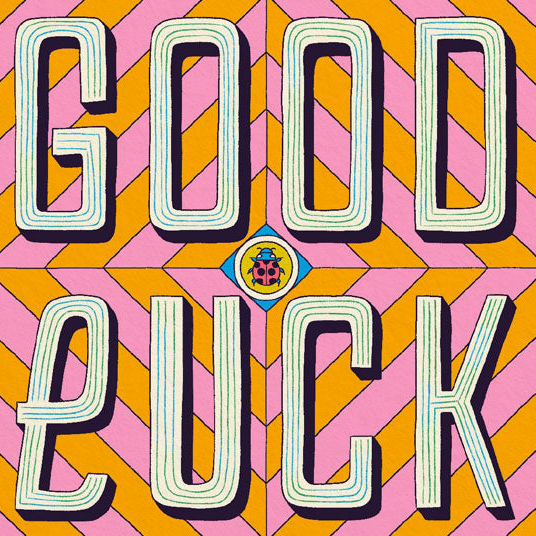 Good Luck Typographic Greeting Card - Freshie & Zero Studio Shop