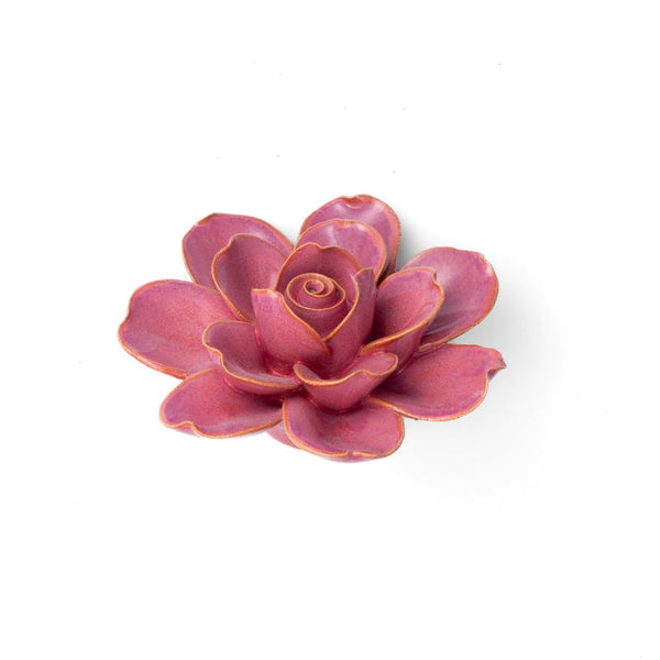 France Collection Ceramic Flower: 4.5" Pink Gardenia - Freshie & Zero Studio Shop