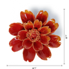 Ceramic Wall Flower: 4.25" Orange Yellow Paris Daisy - Freshie & Zero Studio Shop