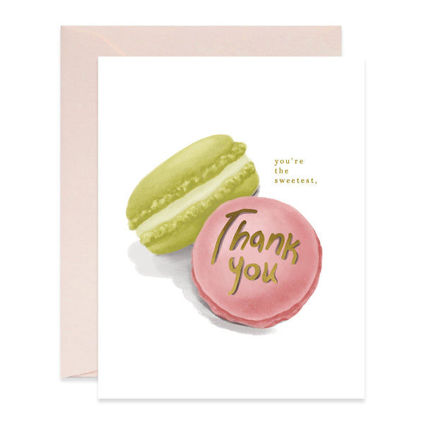 Macaron Sweetest Thank You Card - Freshie & Zero Studio Shop