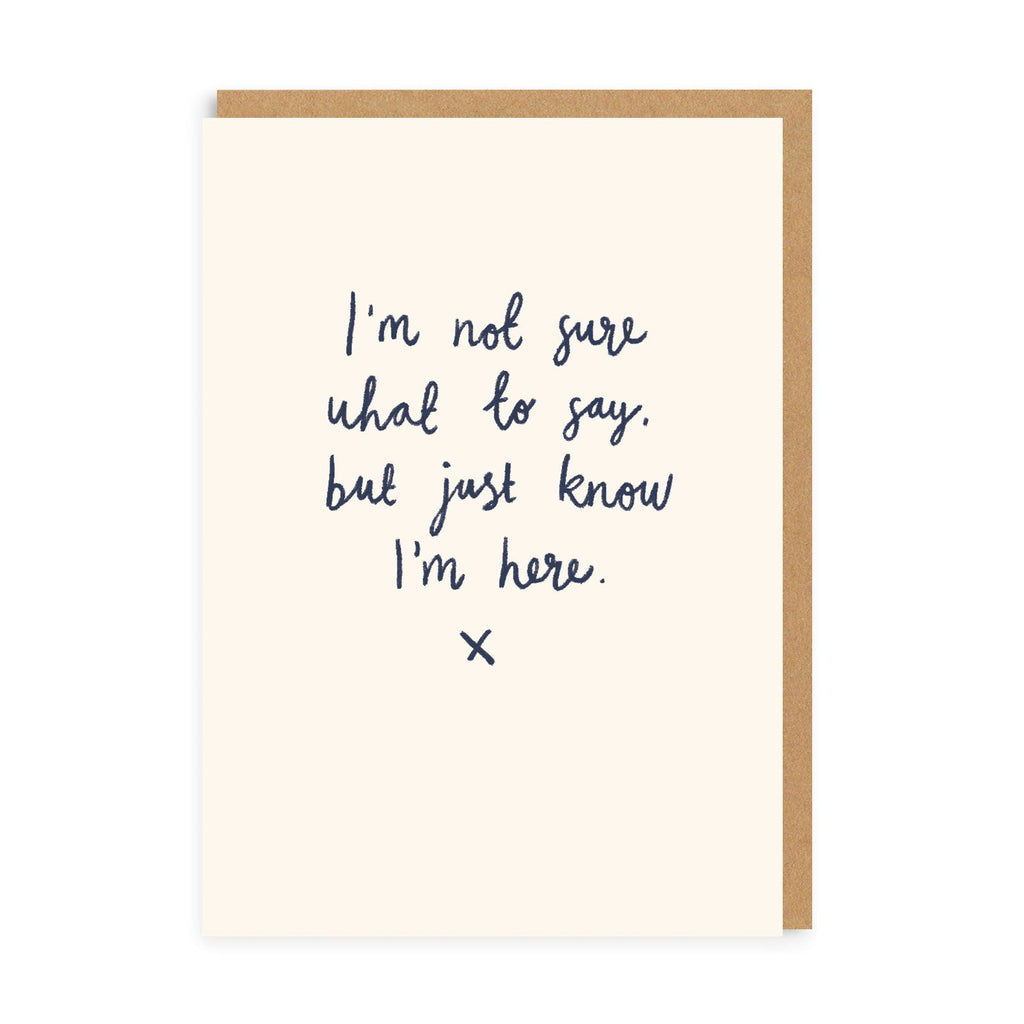 Just Know I'm Here Greeting Card - Freshie & Zero Studio Shop