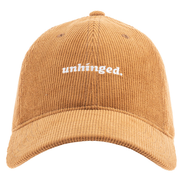 Unhinged Brown Corduroy Baseball Hat - Freshie & Zero Studio Shop