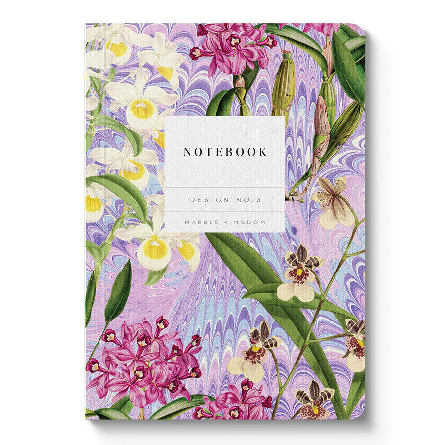 Marble Orchids Lined Paperback Notebook - Freshie & Zero Studio Shop