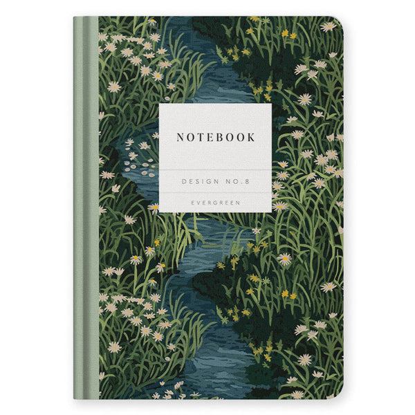 Evergreen Marsh Daisies Lined Hardcover Notebook - Freshie & Zero Studio Shop