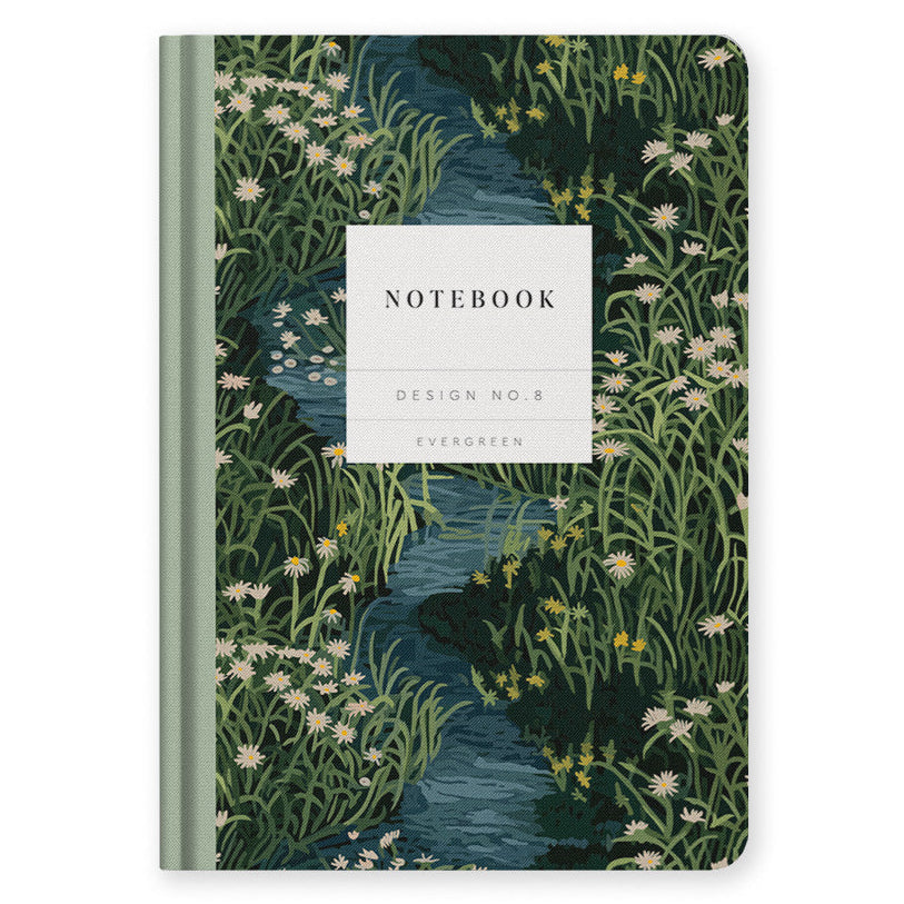 Evergreen Marsh Daisies Lined Hardcover Notebook - Freshie & Zero Studio Shop
