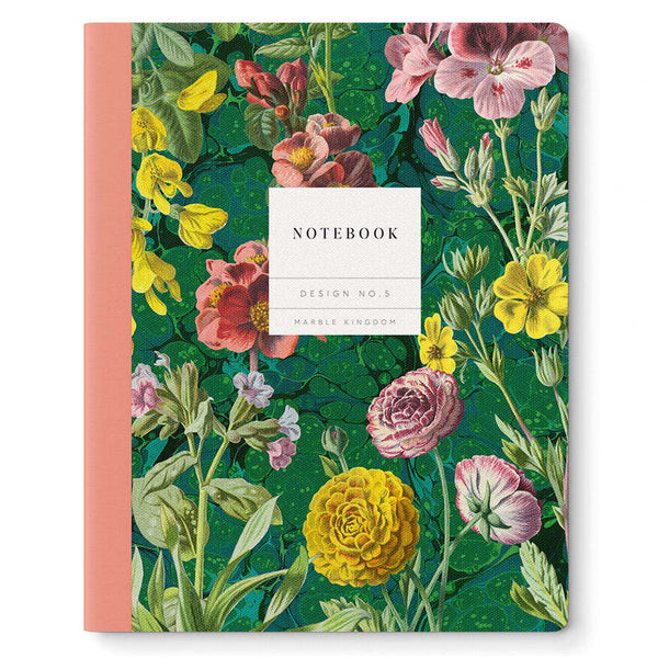 Green Vintage Botanical Lined Exercise Book - Freshie & Zero Studio Shop