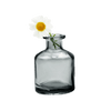 Short Glass Bottle Bud Vase - Smoke Gray - Freshie & Zero Studio Shop