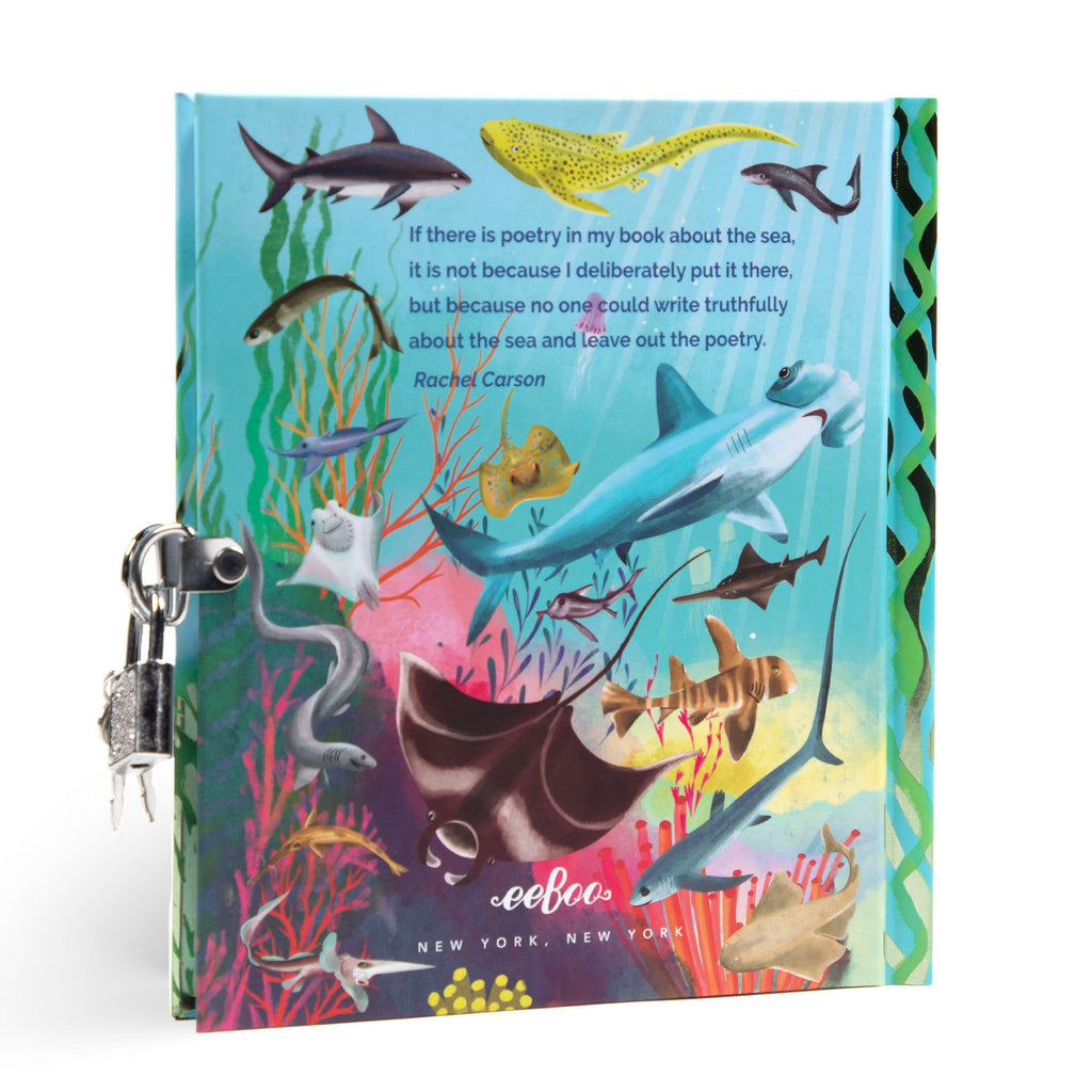 Sharks and Friends Kid's Lock & Key Diary - Freshie & Zero Studio Shop