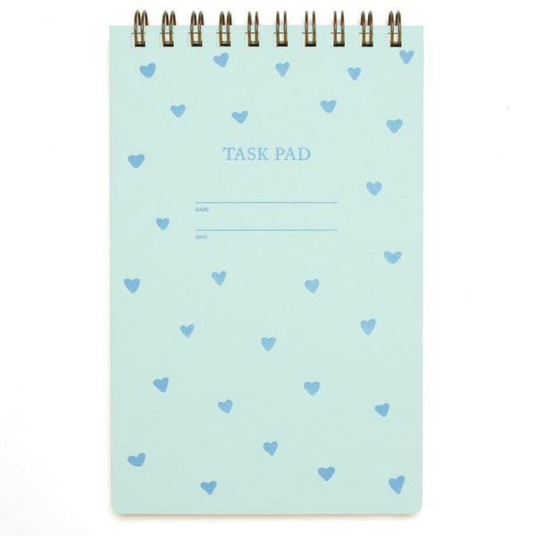 Blue Hearts: Task Pad Notebook by Shorthand Press - Freshie & Zero Studio Shop