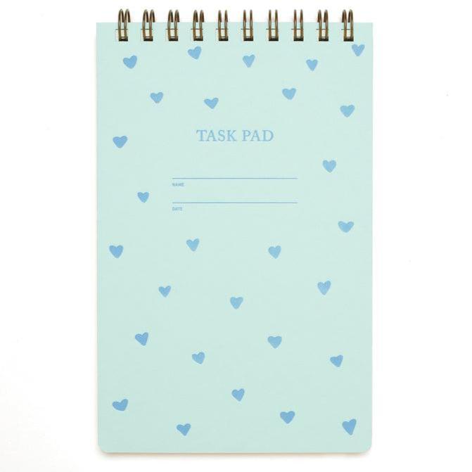 Blue Hearts: Task Pad Notebook by Shorthand Press - Freshie & Zero Studio Shop