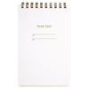 Courtside White: Task Pad Notebook by Shorthand Press - Freshie & Zero Studio Shop