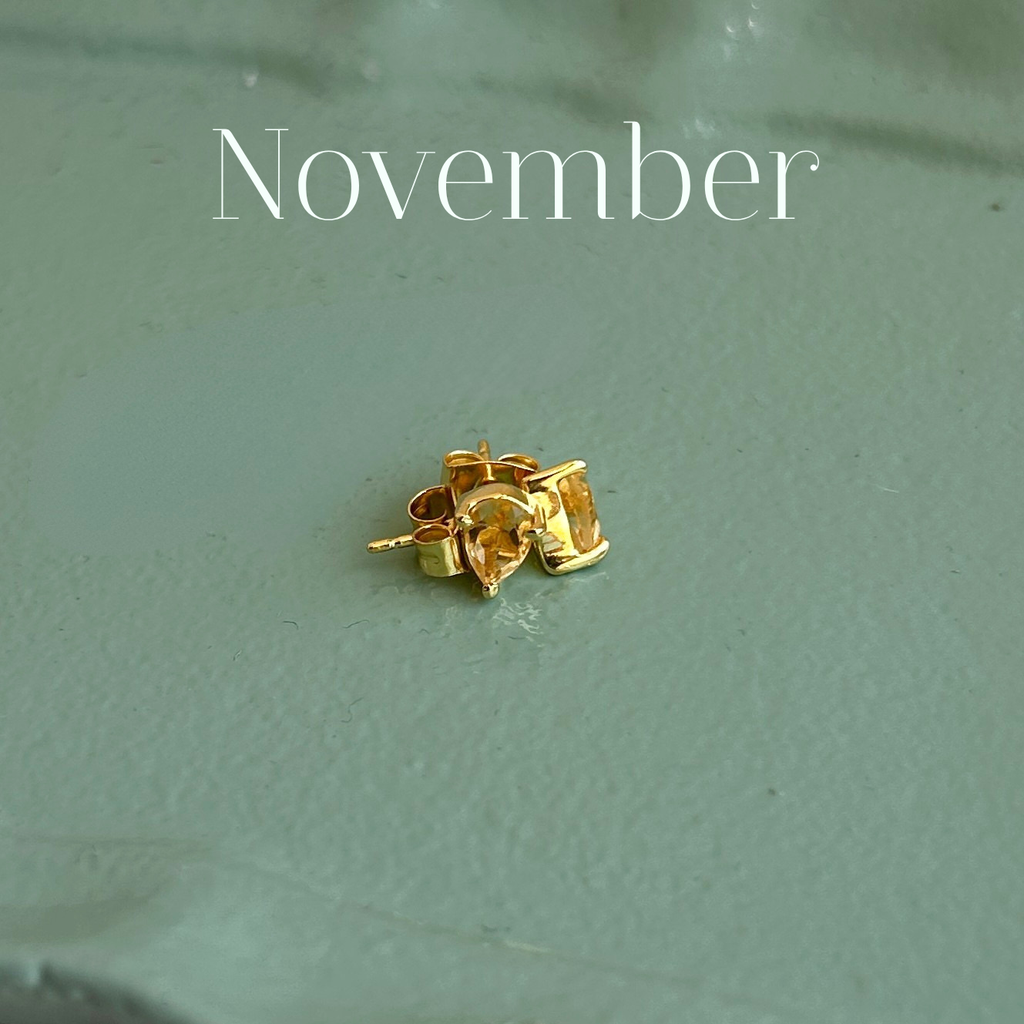 Birthstone Teardrop Gold Stud Earrings - Freshie & Zero Studio Shop