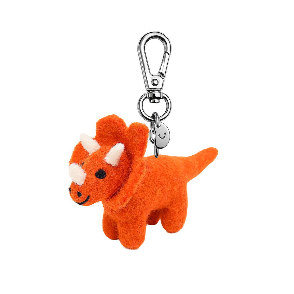 Tim The Triceratops Felt Keychain (13966) - Freshie & Zero Studio Shop