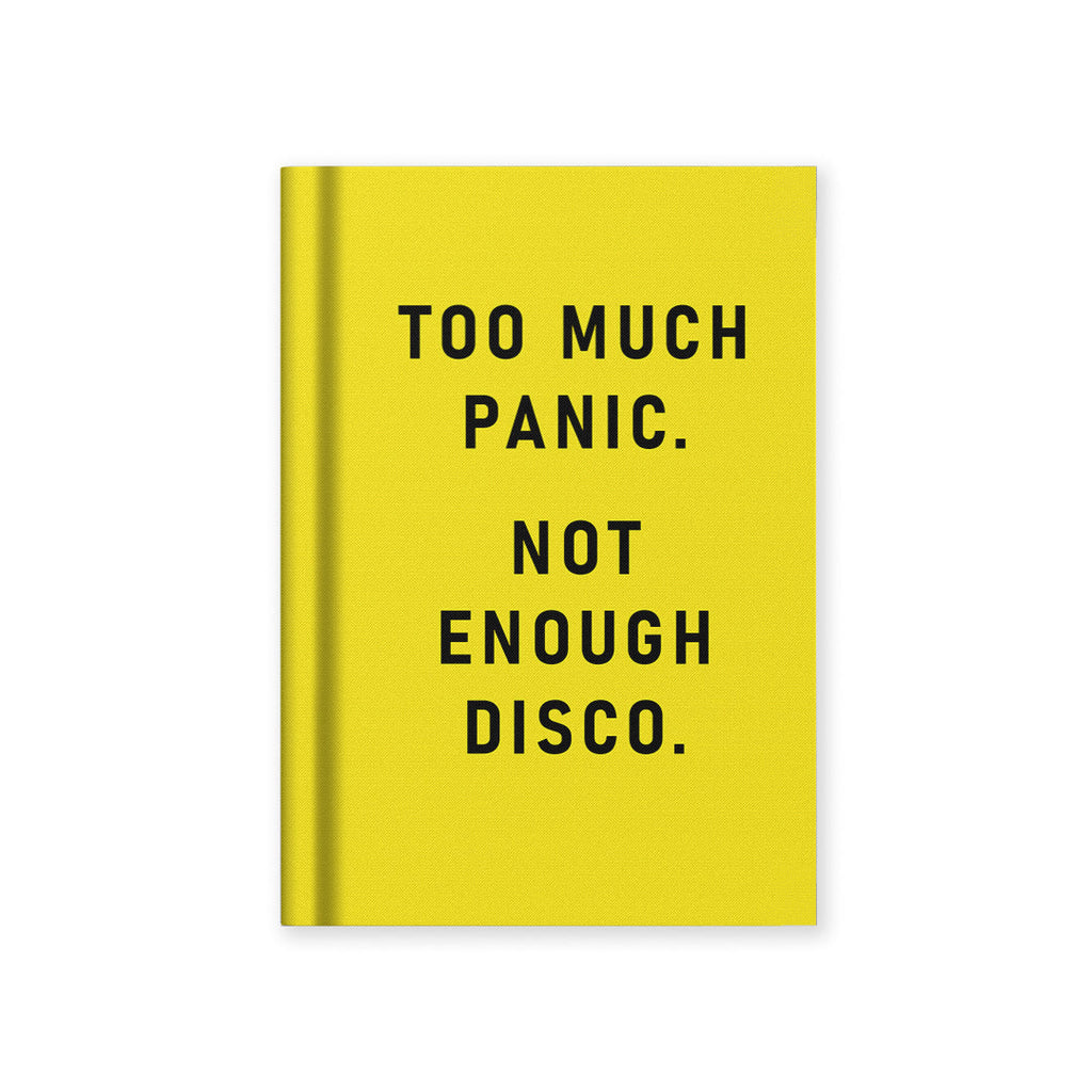 Too Much Panic Not Enough Disco Mini Fabric Hardback Notebook - Freshie & Zero Studio Shop