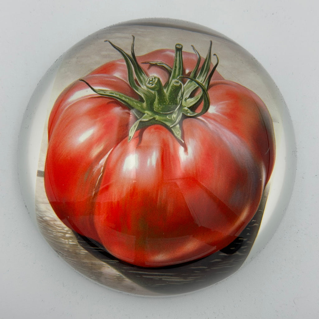 Red Tomato Glass Dome Paperweight - Freshie & Zero Studio Shop