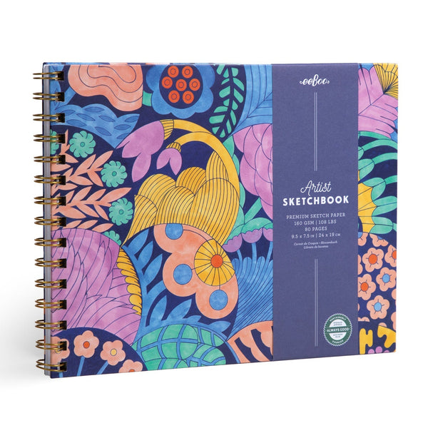 Cecelia's Floral Hardcover Artist Sketchbook - Freshie & Zero Studio Shop