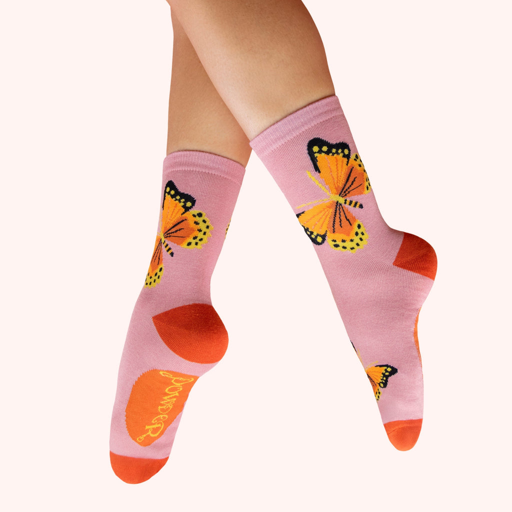 Butterfly Ladies' Socks by Powder - Freshie & Zero Studio Shop