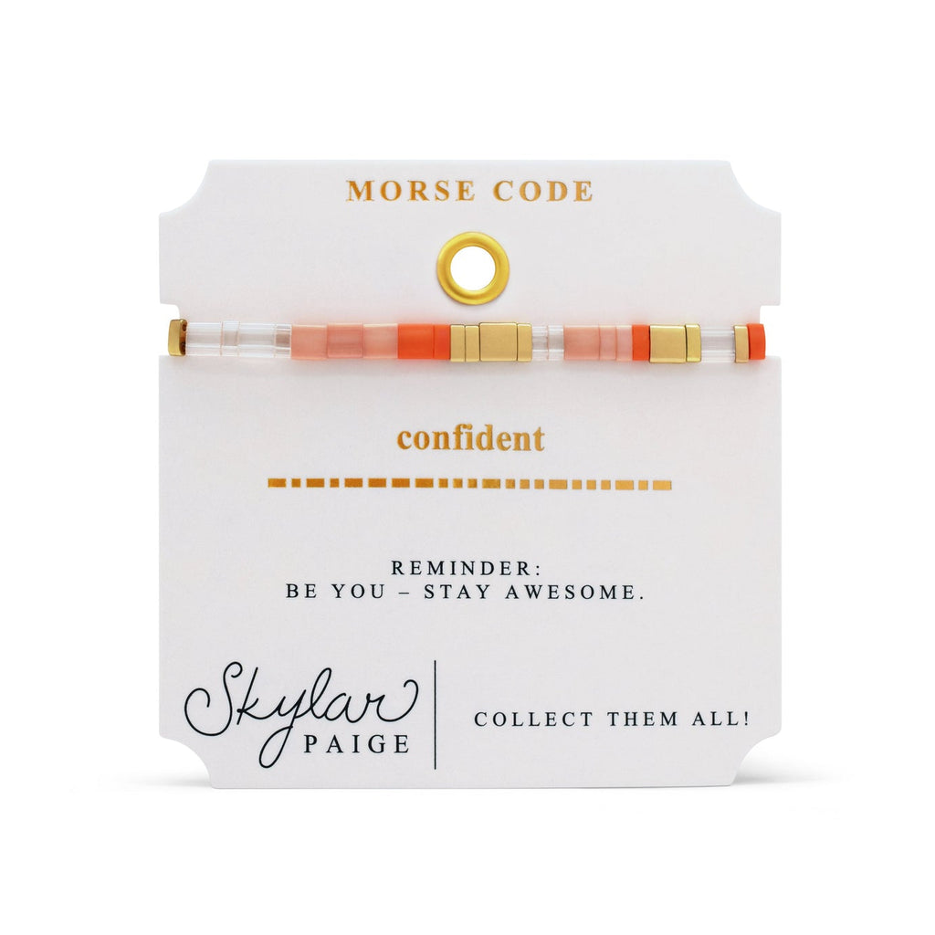 Confident: Morse Code Tila Bracelet - Freshie & Zero Studio Shop