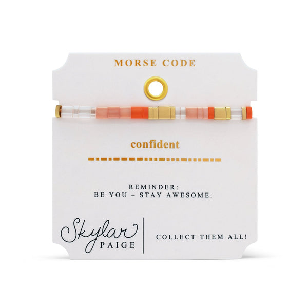 Confident: Morse Code Tila Bracelet - Freshie & Zero Studio Shop