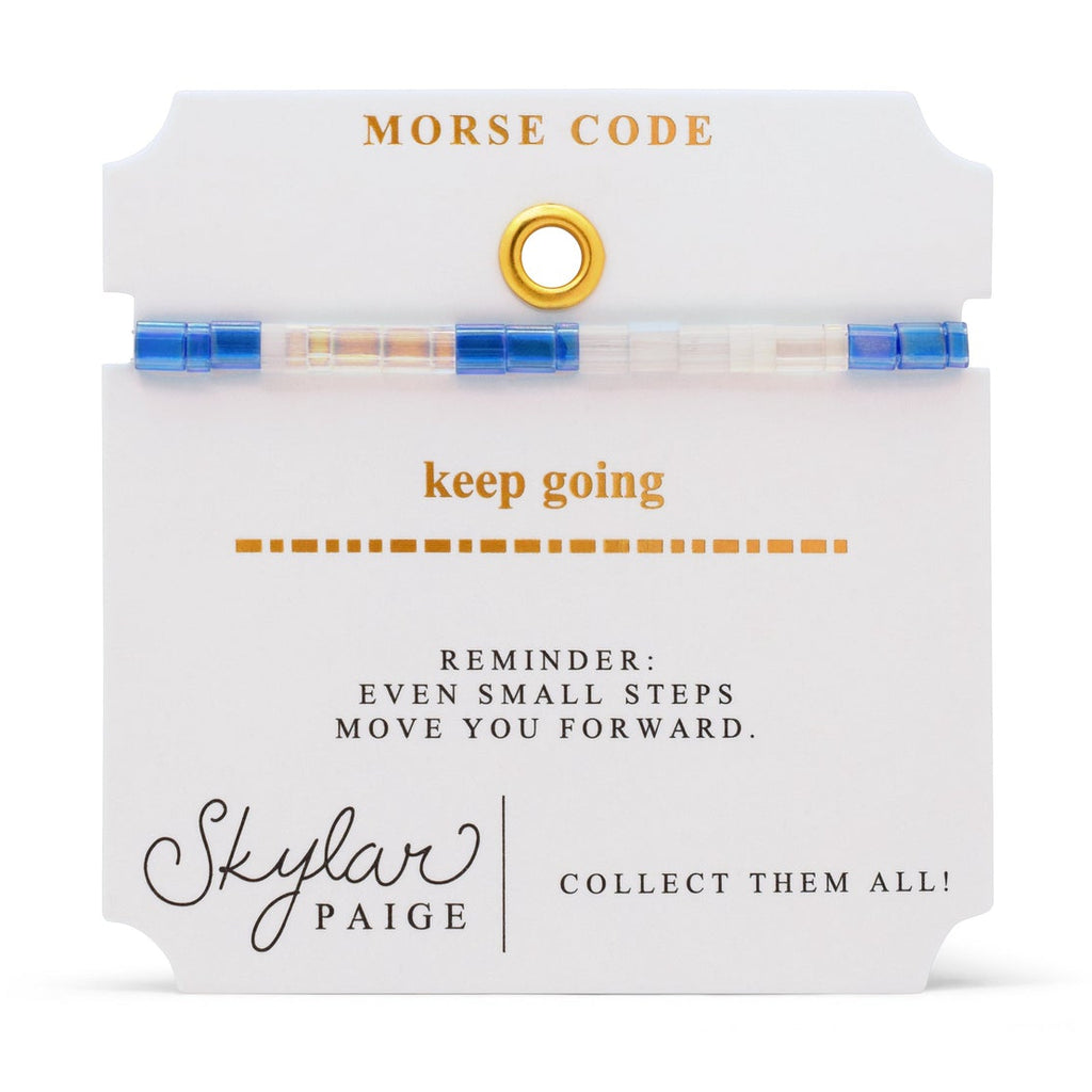 Keep Going: Morse Code Tila Bracelet - Freshie & Zero Studio Shop