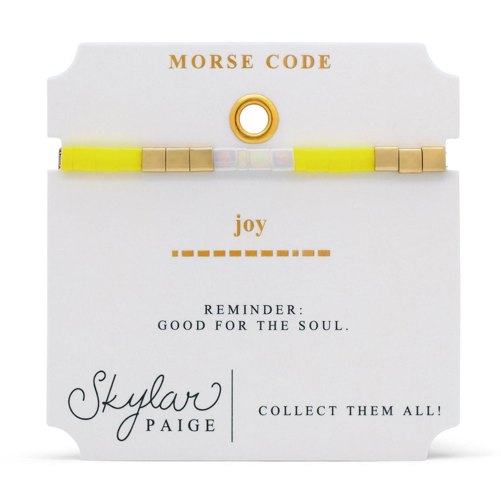 Joy: Morse Code Tila Bracelet - Freshie & Zero Studio Shop