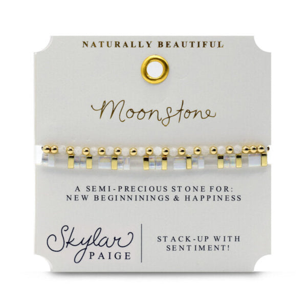 Healing Stone Bracelet Set: Moonstone - Freshie & Zero Studio Shop