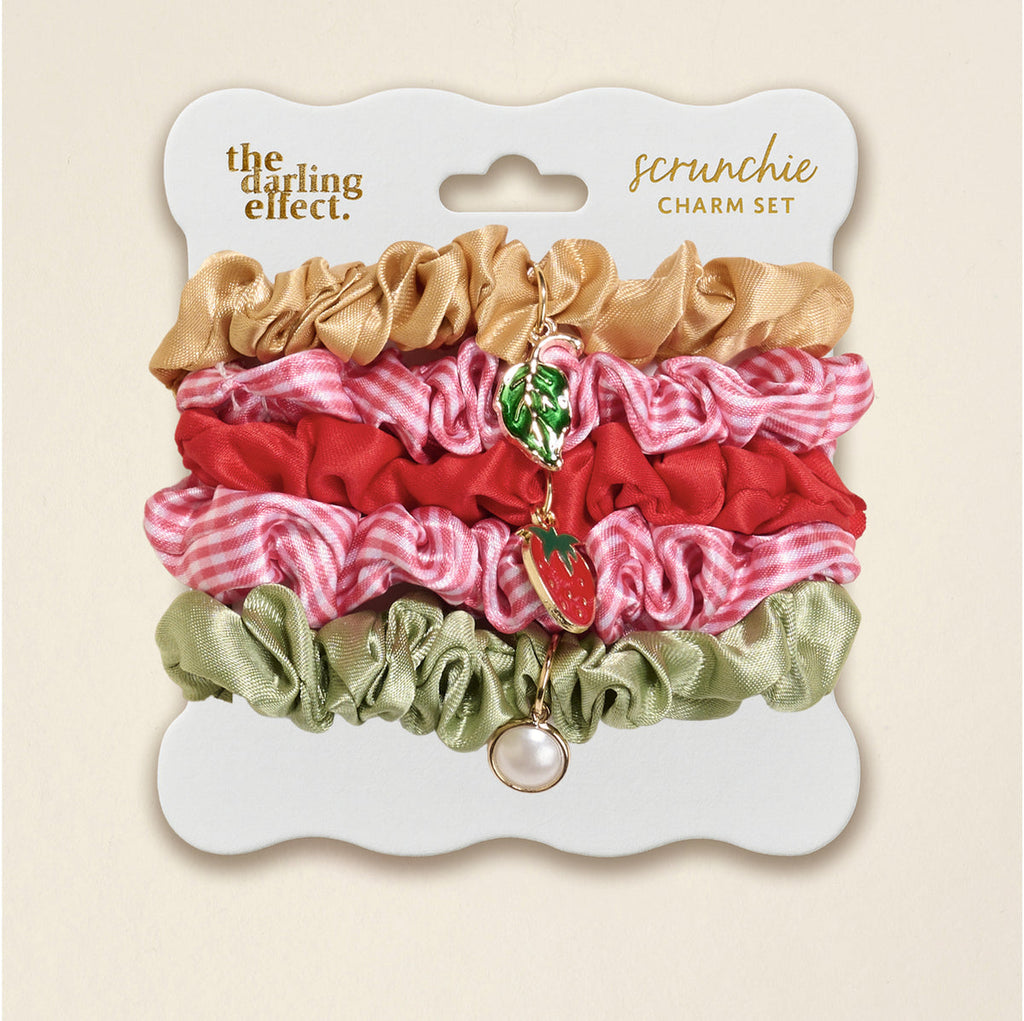 Scrunchie Charm Set - Strawberry Squeeze - Freshie & Zero Studio Shop