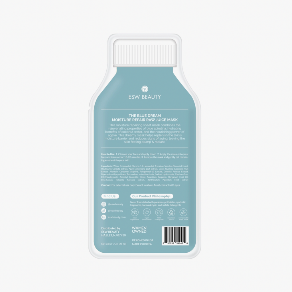 The Blue Dream Moisture Repair Raw Juice Mask - Freshie & Zero Studio Shop