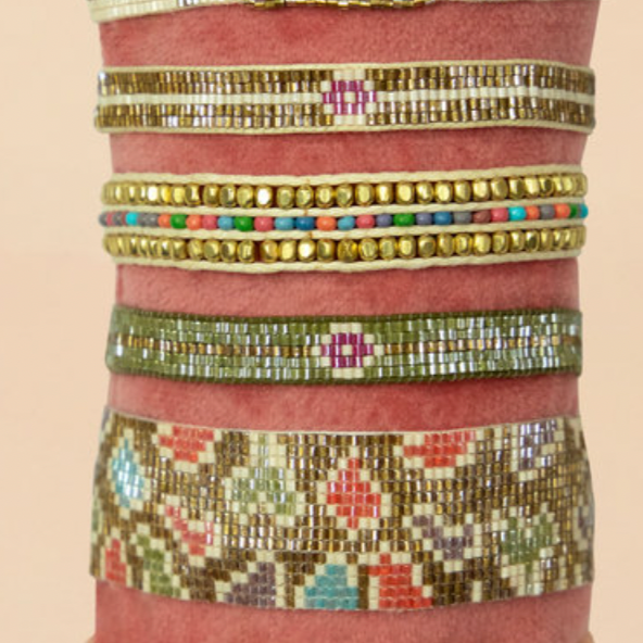 Powder Beaded Leopard Bracelet - Freshie & Zero Studio Shop