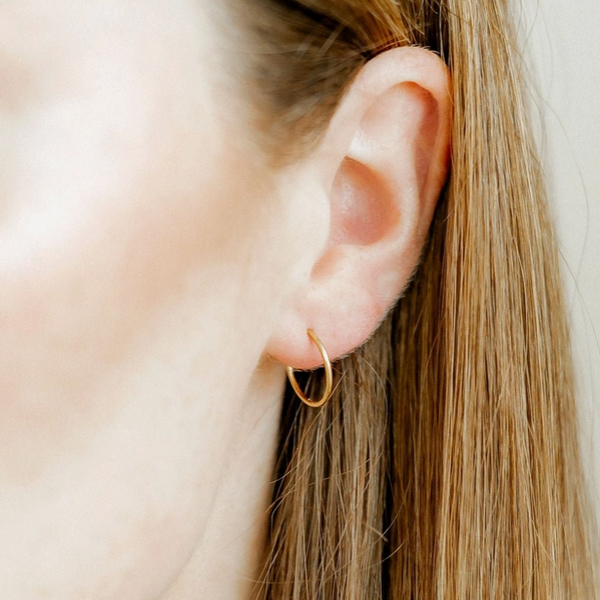 Ava Gold Huggie Infinity Hoop Earrings - Mini - Freshie & Zero Studio Shop