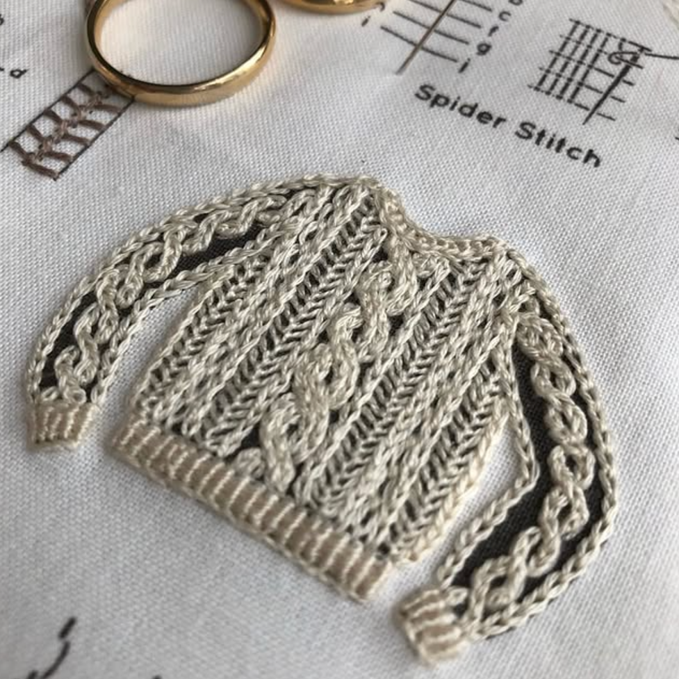 Embroidery Sampler Kit: Knit Sweater - Freshie & Zero Studio Shop