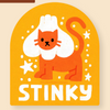 stinky garlic cat sticker collin williams