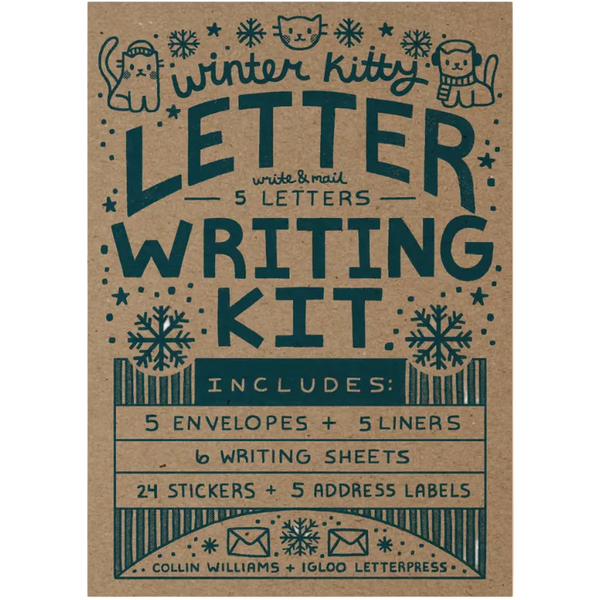 Winter Kitty Letter Writing Stationery Kit - Freshie & Zero Studio Shop