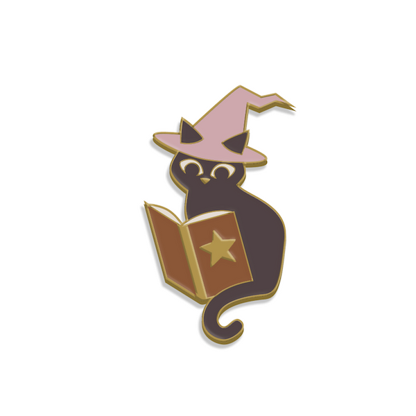 Witch's Cat Enamel Pin - Freshie & Zero Studio Shop