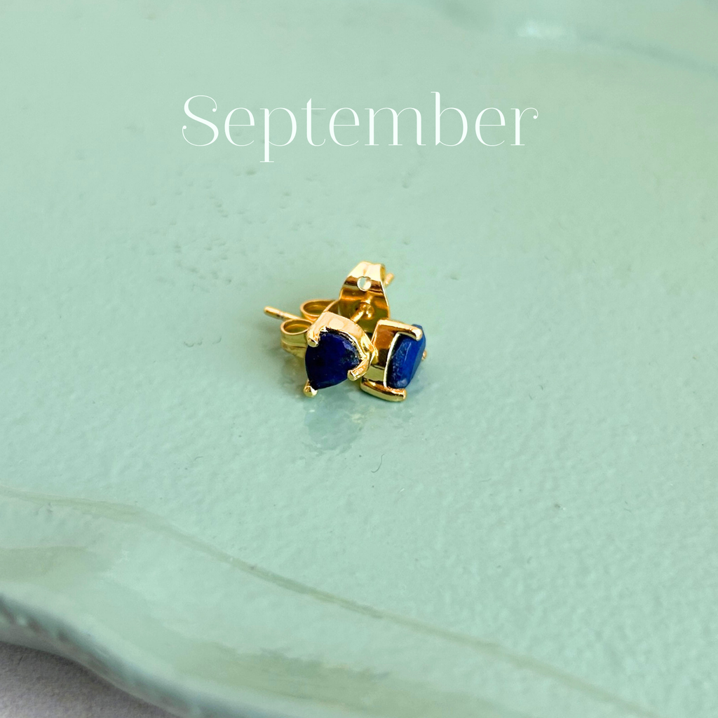 Birthstone Teardrop Gold Stud Earrings - Freshie & Zero Studio Shop