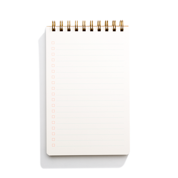 Courtside White: Task Pad Notebook by Shorthand Press - Freshie & Zero Studio Shop