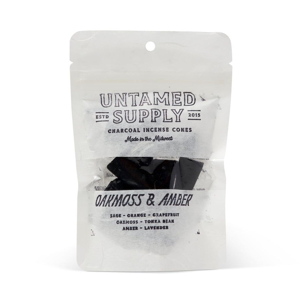 Oakmoss & Amber Incense Cones by Untamed Supply - Freshie & Zero Studio Shop