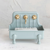 Mini Metal Sink Soap Dish - Grey/Blue - Freshie & Zero Studio Shop